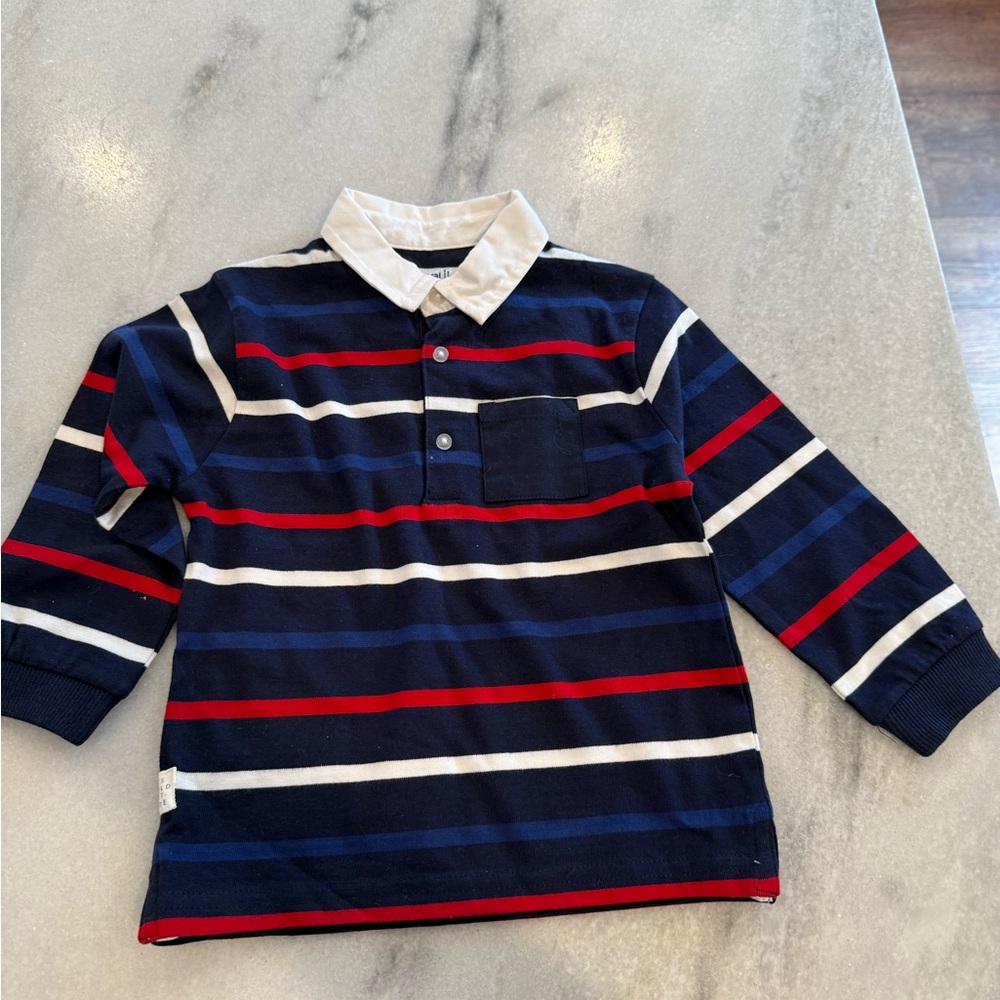 Mayoral Navy and Red Striped Polo 2T, never worn